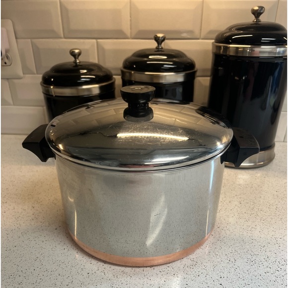 Revere Ware Kitchen 6 Quart Revere Ware Copper Bottom Pan With Lid Poshmark